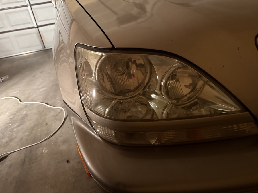 Brighter restored headlight after restoration