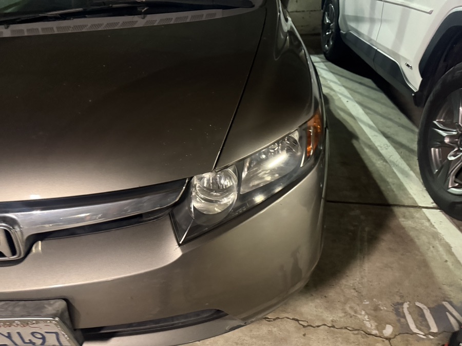 Clearer restored headlight after restoration